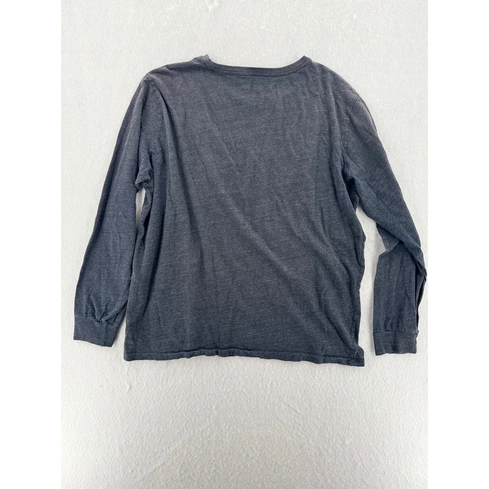 Polo Ralph Lauren - V-Neck Long Sleeve Tee Pony Logo - Charcoal Grey - XL - Mens